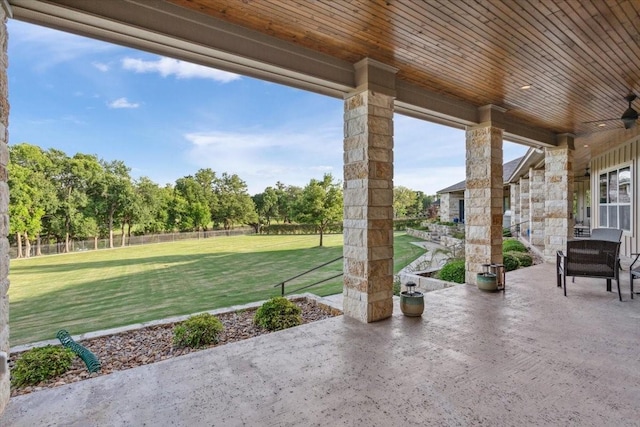 535 Creekside Dr, Salado, TX 76571 - view of patio with view of wooded area