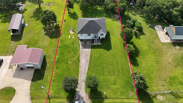 4746 County Road 502d, Sweeny, TX 77480 - aerial view of property and surrounding area with property parcel outlined