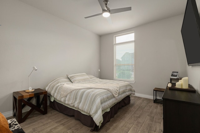 9314 Brunel Ln, Houston, TX 77044 - bedroom with wood finished floors and ceiling fan
