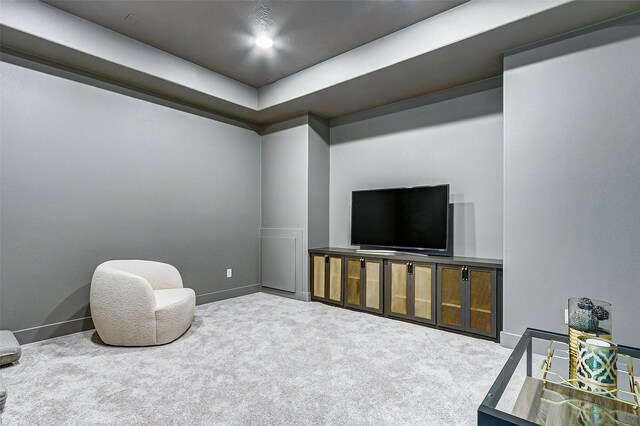 705 Serenity View Ln, Katy, TX 77493 - living area with carpet floors and a tray ceiling