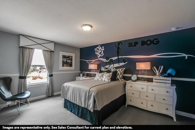 804 Wormwood Dr, League City, TX 77573 - bedroom with carpet, baseboards, and a textured ceiling