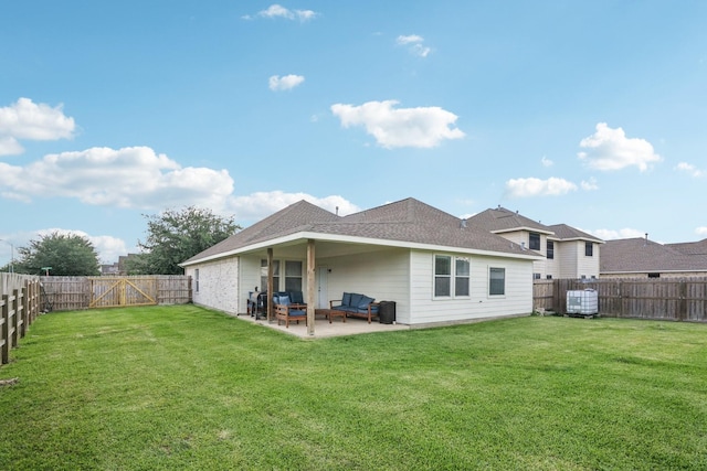 8402 Piping Rock St, Baytown, TX 77523 - rear view of property with a patio area and roof with shingles