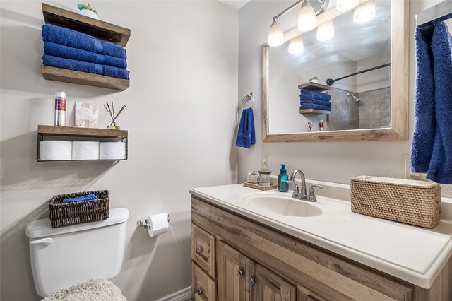 109 Teena Ln, Livingston, TX 77351 - full bathroom featuring vanity, toilet, and a shower