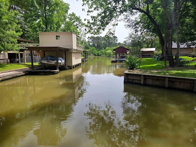 109 Teena Ln, Livingston, TX 77351 - dock with a water view and boat lift
