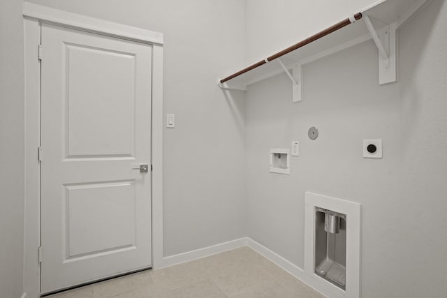 112 Dina Ln, Montgomery, TX 77356 - washroom featuring hookup for an electric dryer, washer hookup, baseboards, and hookup for a gas dryer