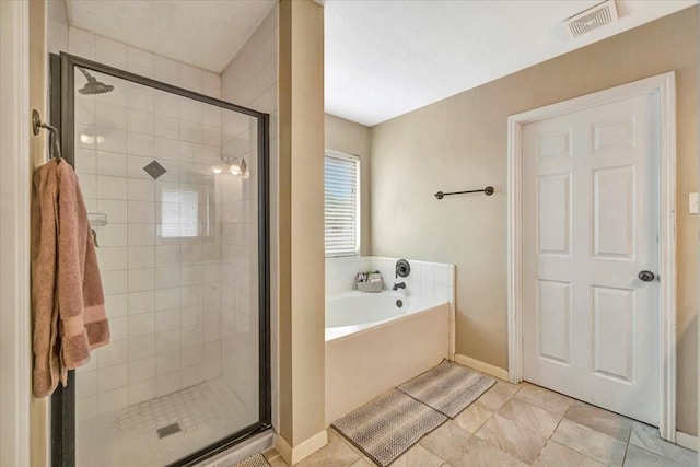 4235 Park Ridge Dr, Pasadena, TX 77504 - bathroom with a garden tub and a shower stall