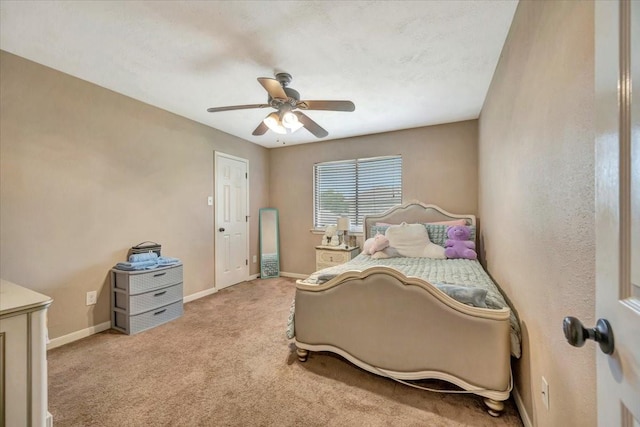 4235 Park Ridge Dr, Pasadena, TX 77504 - bedroom with carpet floors and ceiling fan