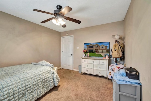 4235 Park Ridge Dr, Pasadena, TX 77504 - carpeted bedroom with ceiling fan and baseboards