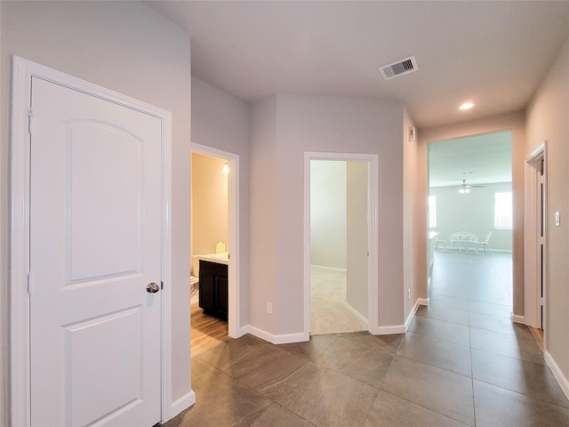 5426 Redwood Summit Ln, Katy, TX 77449 - corridor with recessed lighting and tile patterned flooring