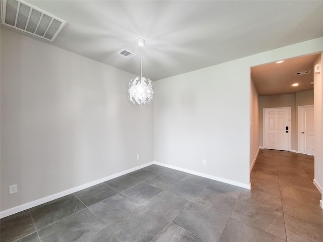 5426 Redwood Summit Ln, Katy, TX 77449 - empty room with dark tile patterned flooring and recessed lighting