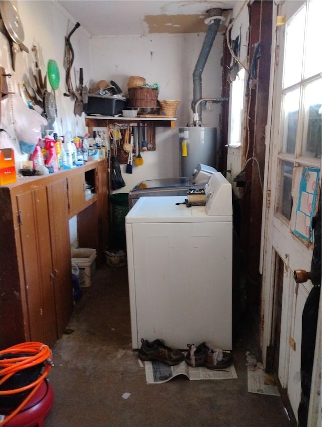 526 Guyer St, Sugar Land, TX 77498 - basement featuring washer / dryer and water heater