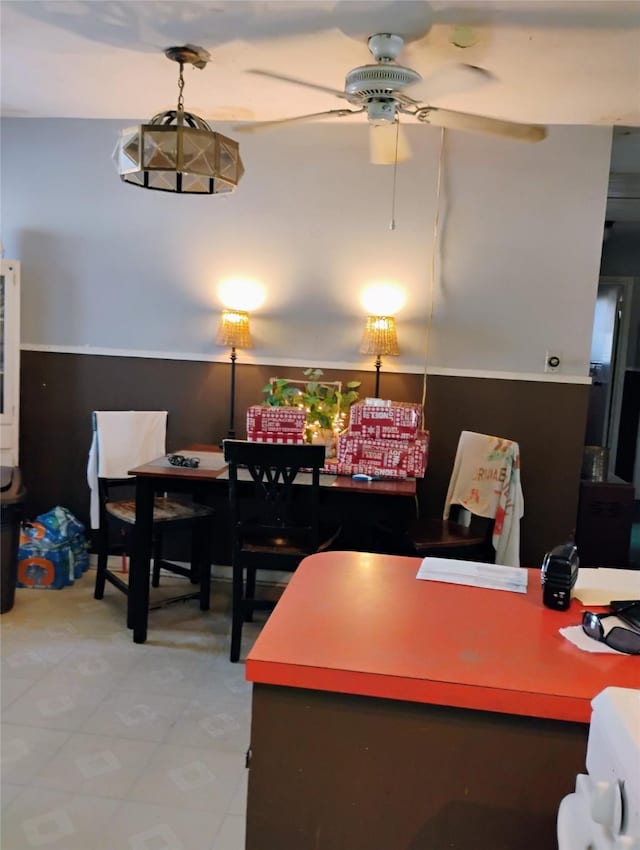 526 Guyer St, Sugar Land, TX 77498 - home office with a ceiling fan