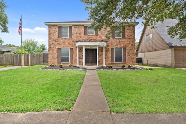10907 Sagemeadow Ln, Houston, TX 77089 - traditional home featuring brick siding and central AC