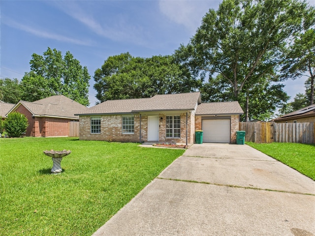 3219 Ricewood Dr, Porter, TX 77365 - single story home with driveway, a garage, brick siding, and roof with shingles