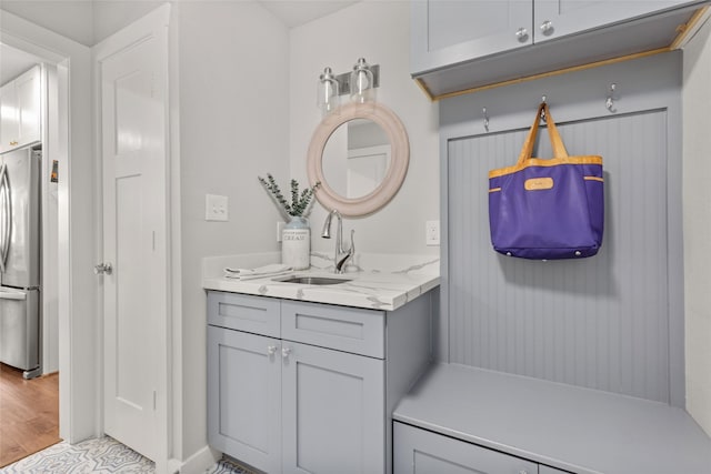 10618 Cranbrook Rd, Houston, TX 77042 - bathroom with vanity and wood finished floors