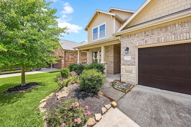18738 Fox Kestrel Trl, Cypress, TX 77429 - view of front of home with a front yard and driveway