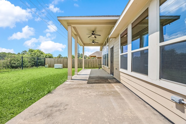 18738 Fox Kestrel Trl, Cypress, TX 77429 - view of patio featuring ceiling fan