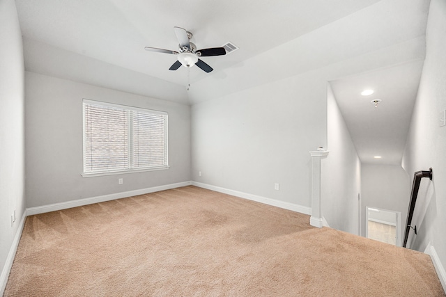 18738 Fox Kestrel Trl, Cypress, TX 77429 - empty room with carpet floors, ceiling fan, baseboards, and recessed lighting
