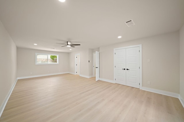 15322 E Barbara Cir, Houston, TX 77071 - unfurnished room featuring recessed lighting, light wood-style floors, and ceiling fan