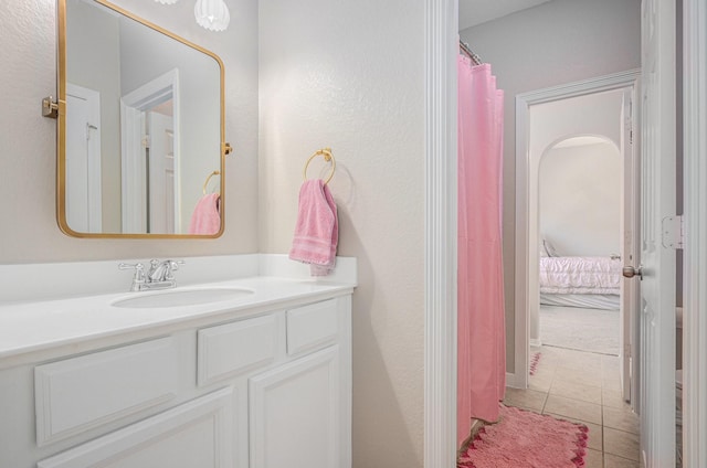 16618 S Swirling Cloud Ct, Cypress, TX 77433 - full bathroom with vanity, tile patterned floors, and ensuite bathroom