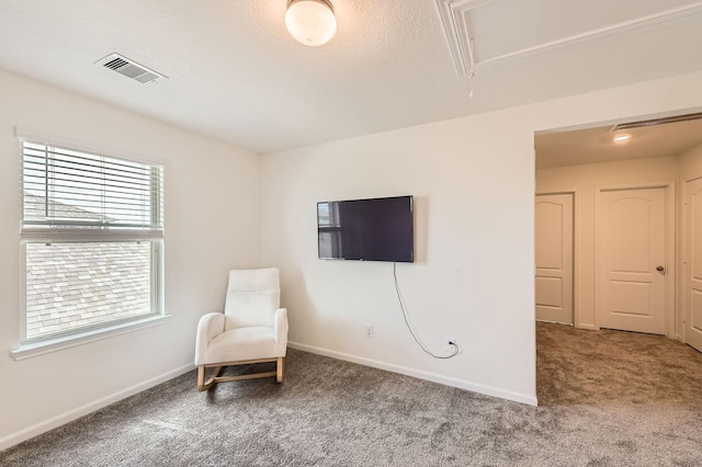 8126 Coco Bluff Dr, Cypress, TX 77433 - sitting room with attic access, carpet, and baseboards