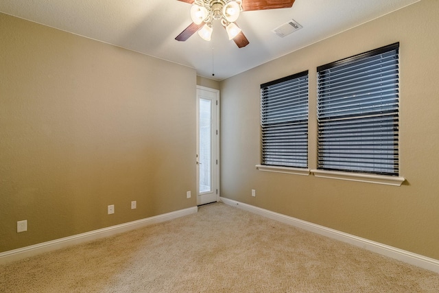 1610 Knox St Unit A, Houston, TX 77007 - carpeted empty room featuring a ceiling fan and baseboards