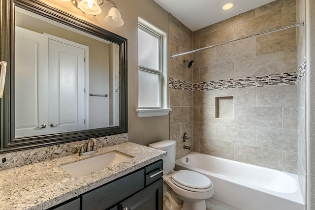1610 Knox St Unit A, Houston, TX 77007 - full bath with toilet, shower / bathtub combination, and vanity
