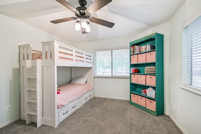 3602 Pine Stream Dr, Pearland, TX 77581 - unfurnished bedroom with light carpet, baseboards, and ceiling fan