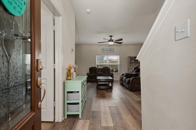 22435 Base Light Dr, Hockley, TX 77447 - corridor with wood finished floors