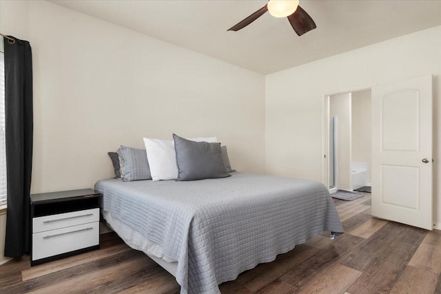 22435 Base Light Dr, Hockley, TX 77447 - bedroom featuring wood finished floors and a ceiling fan