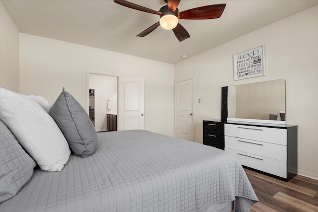 22435 Base Light Dr, Hockley, TX 77447 - bedroom with wood finished floors and a ceiling fan