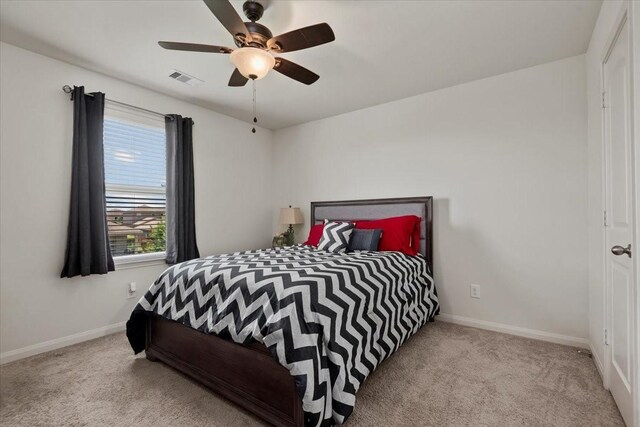22435 Base Light Dr, Hockley, TX 77447 - bedroom featuring carpet flooring and a ceiling fan