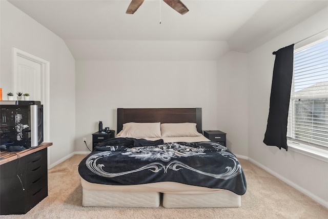 4831 Blue Jacaranda Way, Spring, TX 77373 - carpeted bedroom featuring lofted ceiling, ceiling fan, and baseboards