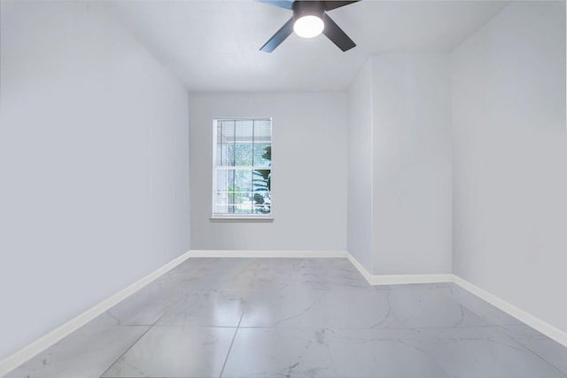 6519 Portlick Dr, Katy, TX 77449 - unfurnished room featuring marble look tile flooring and a ceiling fan