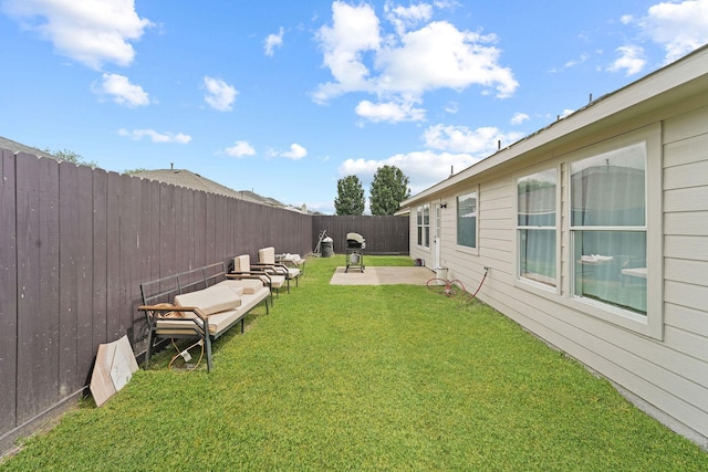 6519 Portlick Dr, Katy, TX 77449 - fenced backyard with a patio area