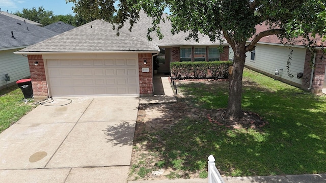 6519 Portlick Dr, Katy, TX 77449 - view of front of house with concrete driveway, brick siding, roof with shingles, and an attached garage