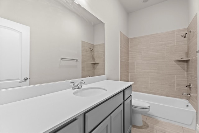 3823 Ponderosa Peak Dr, Spring, TX 77386 - full bathroom featuring toilet, vanity, and shower / washtub combination