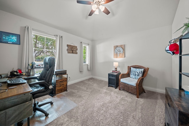 3307 Blueberry Turn Trl, Richmond, TX 77406 - carpeted office space with ceiling fan and baseboards