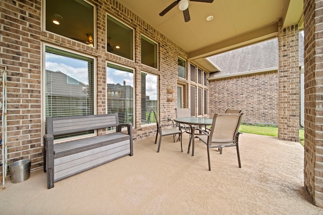 3307 Blueberry Turn Trl, Richmond, TX 77406 - view of patio / terrace featuring a ceiling fan and outdoor dining space