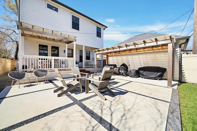 4731 Park Dr, Houston, TX 77023 - view of patio / terrace with a pergola