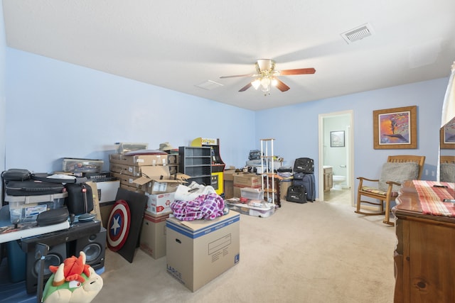 12007 Bach Orchard Trl, Houston, TX 77038 - storage area featuring ceiling fan