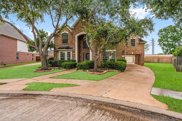 13202 Brushy Knoll Ln, Sugar Land, TX 77498 - traditional-style house with brick siding, concrete driveway, and an attached garage