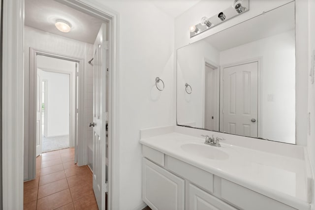 13202 Brushy Knoll Ln, Sugar Land, TX 77498 - bathroom featuring vanity and tile patterned floors