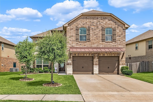 18506 Gardens End Ln, Houston, TX 77084 - view of front facade with brick siding, an attached garage, driveway, and roof with shingles