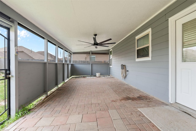 20419 Thunder Ridge Ln, Katy, TX 77449 - unfurnished sunroom featuring a ceiling fan