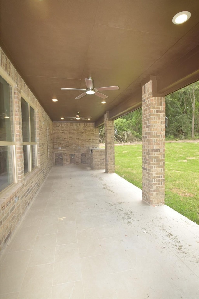 234 Feldspar Ln, Huntsville, TX 77340 - view of patio with a ceiling fan