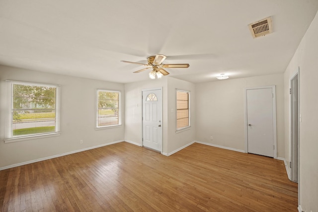 5814 Darnell St, Houston, TX 77074 - unfurnished room with ceiling fan, light wood-type flooring, and baseboards