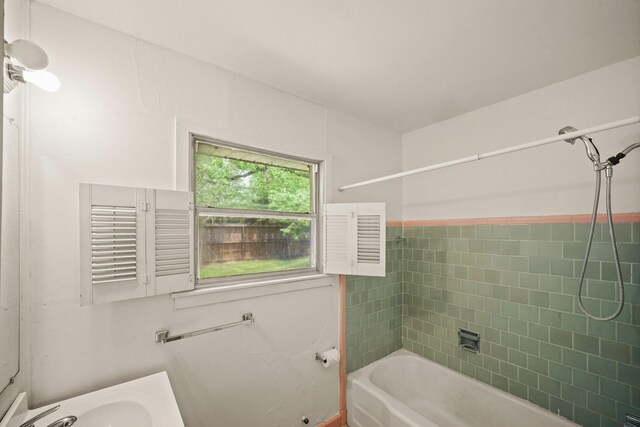 5814 Darnell St, Houston, TX 77074 - full bathroom featuring bathing tub / shower combination and vanity