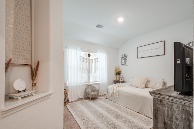 1004 Breech Dr, Crosby, TX 77532 - carpeted bedroom featuring vaulted ceiling