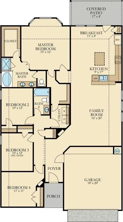 1004 Breech Dr, Crosby, TX 77532 - property floor plan